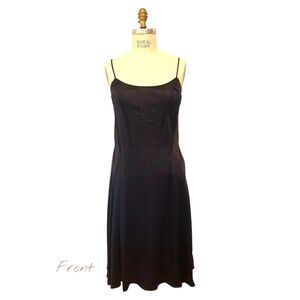 Vintage Calvin Klein Black Silk Slip Dress | Made in Italy | Size 12 - Unworn